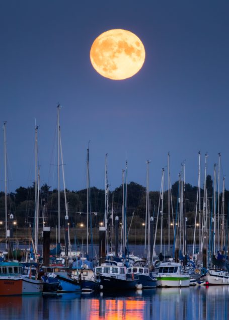 Moonrise over Brightlingsea Harbour (01)